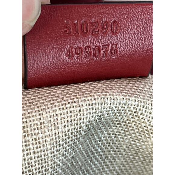 Gucci Guccissima Red Leather Tote Bag Shoulder Satchel Authentic Made In Italy - Picture 7 of 16